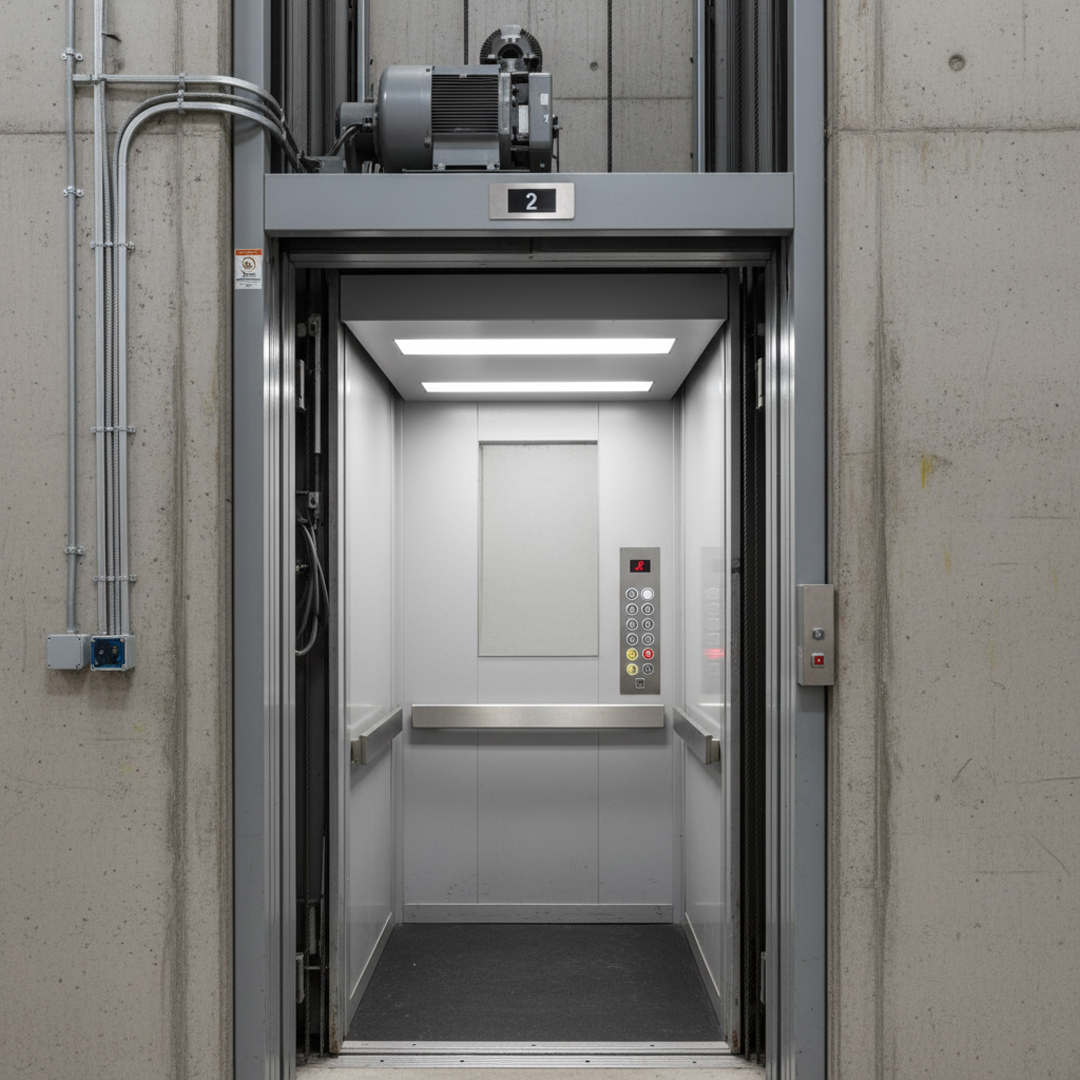 Uşak makine dairesiz MRL asansör