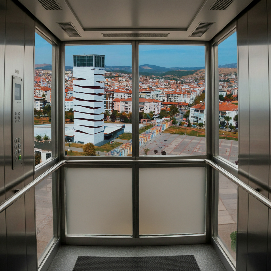 Uşak panoramik cam asansör