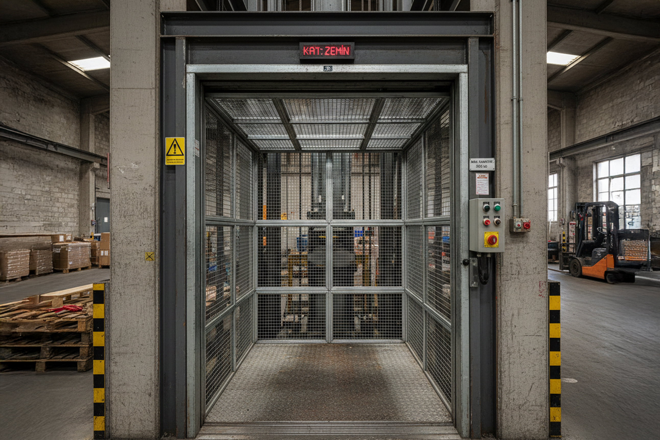 Uşak endüstriyel yük asansörü kurulumu